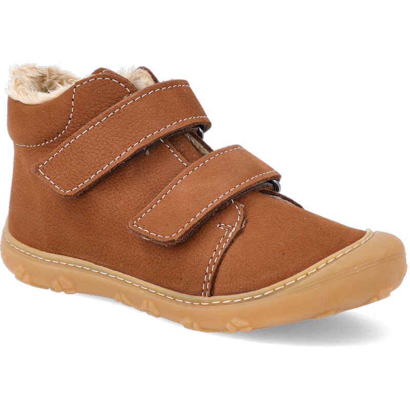 Barefoot dětské zimní boty Ricosta - Pepino Crusty Curry M hnědé