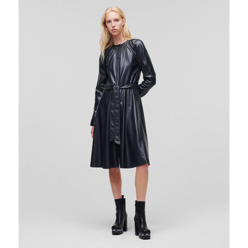 ŠATY KARL LAGERFELD FAUX LEATHER DRESS