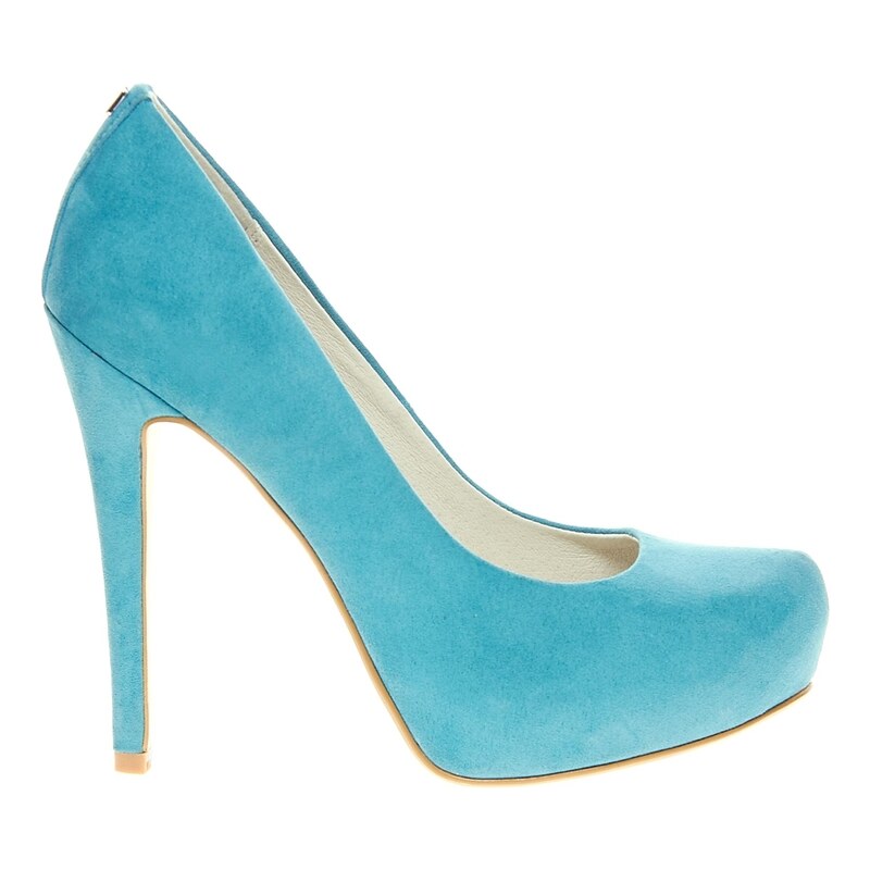 Faith Cadburys Turquoise Heeled Court Shoes - Blue
