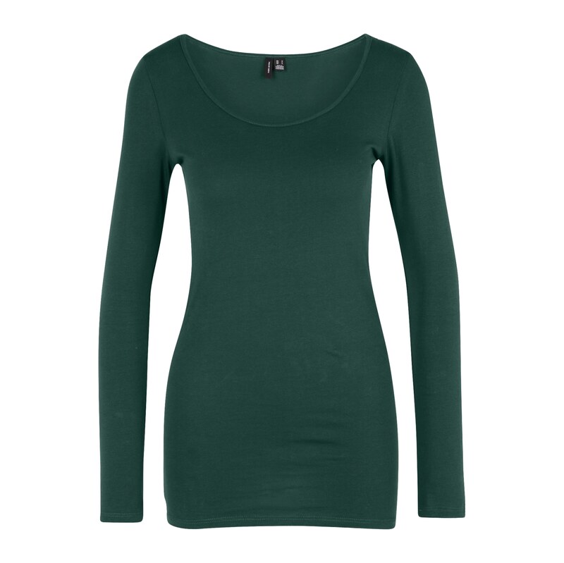 VERO MODA Tričko tmavě zelená