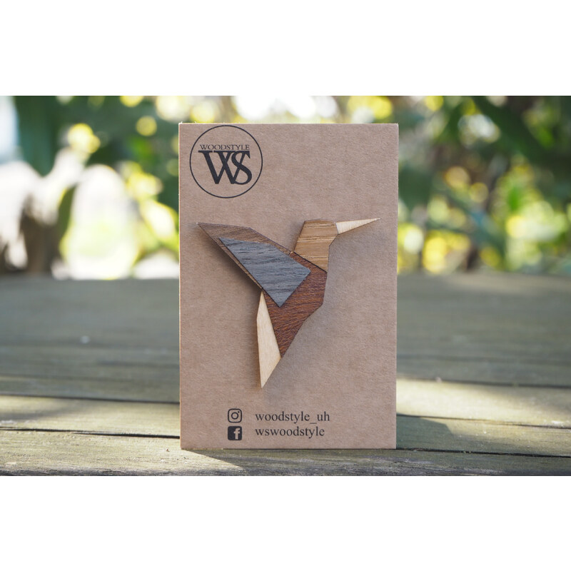 Wood Style Brož Origami 74648582
