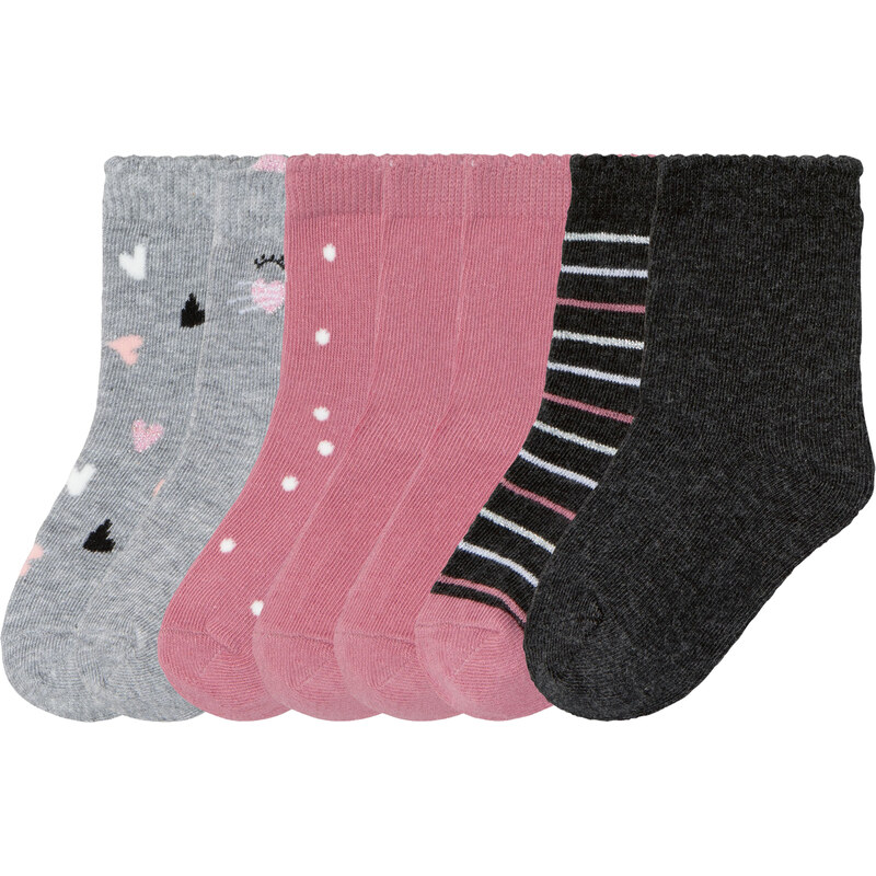 lupilu Dívčí ponožky s BIO bavlnou7 párů