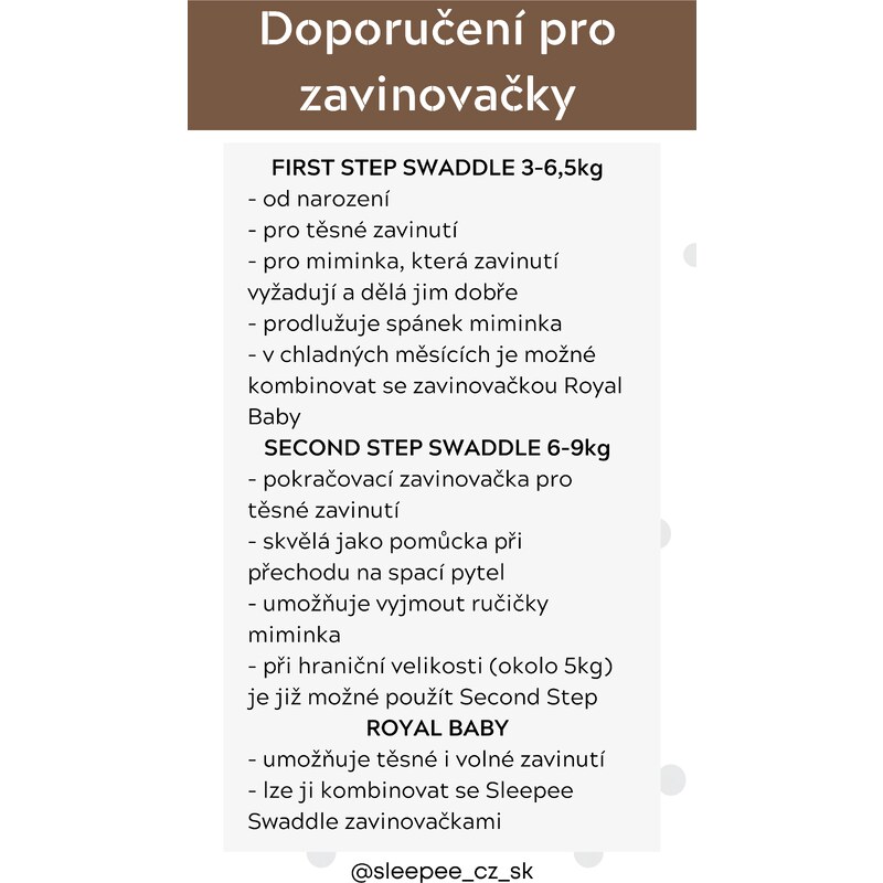 Zavinovačka Sleepee First Step Swaddle s čepičkou zdarma růžová