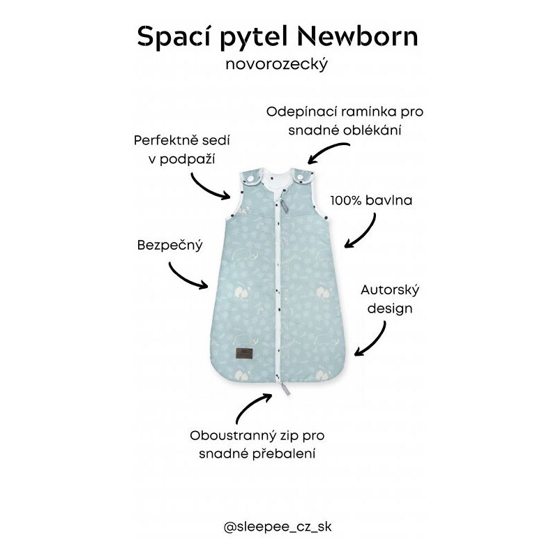 Spací pytel Sleepee Newborn Bloom