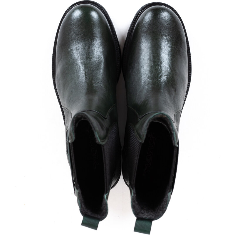 NANO Shoes Dámské zelené boty nad kotník s pérky