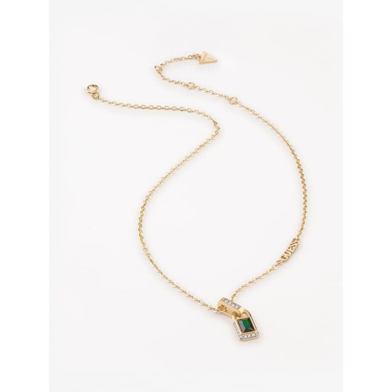 Guess padlock necklace sales