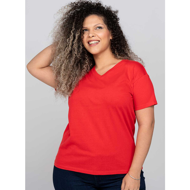 Dámské tričko JHK Curves V-Neck