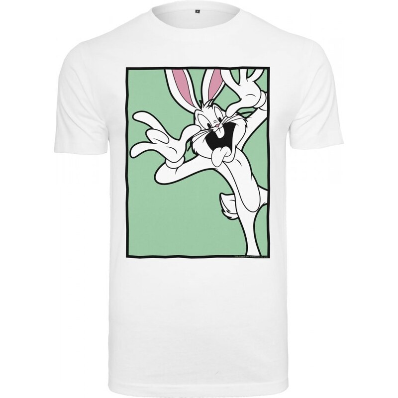 Pánske tričko Merchcode Looney Tunes Bugs Bunny Funny Face Tee - bílé