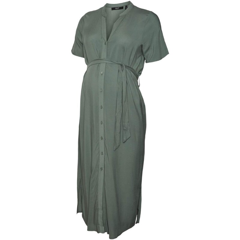 Vero Moda Maternity Košilové šaty VICA zelená 104682622