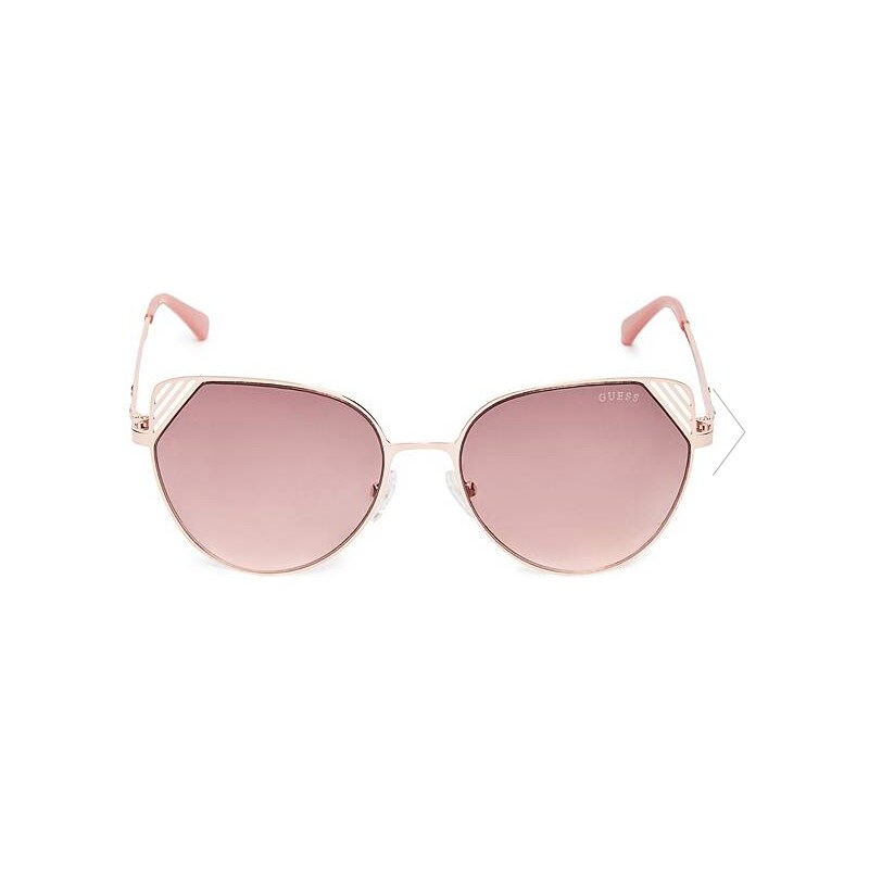 GUESS brýle Cateye Metal Sunglasses rose gold Růžovozlatá