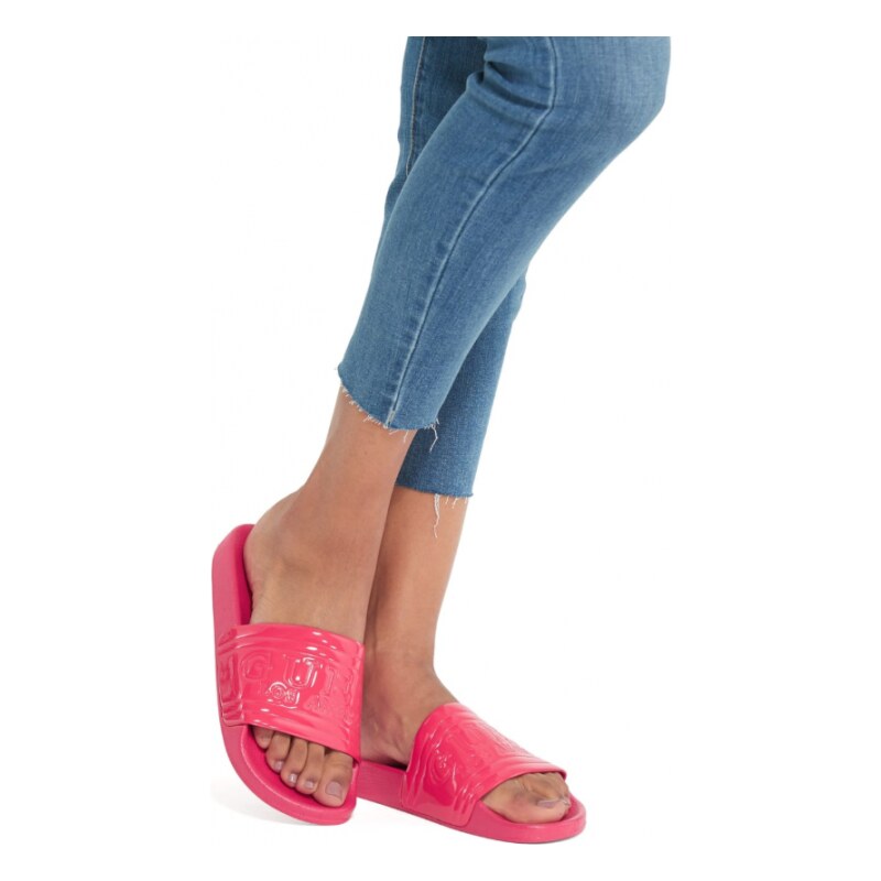 Outlet - GUESS pantofle Mel Logo Slide Sandals pink 40