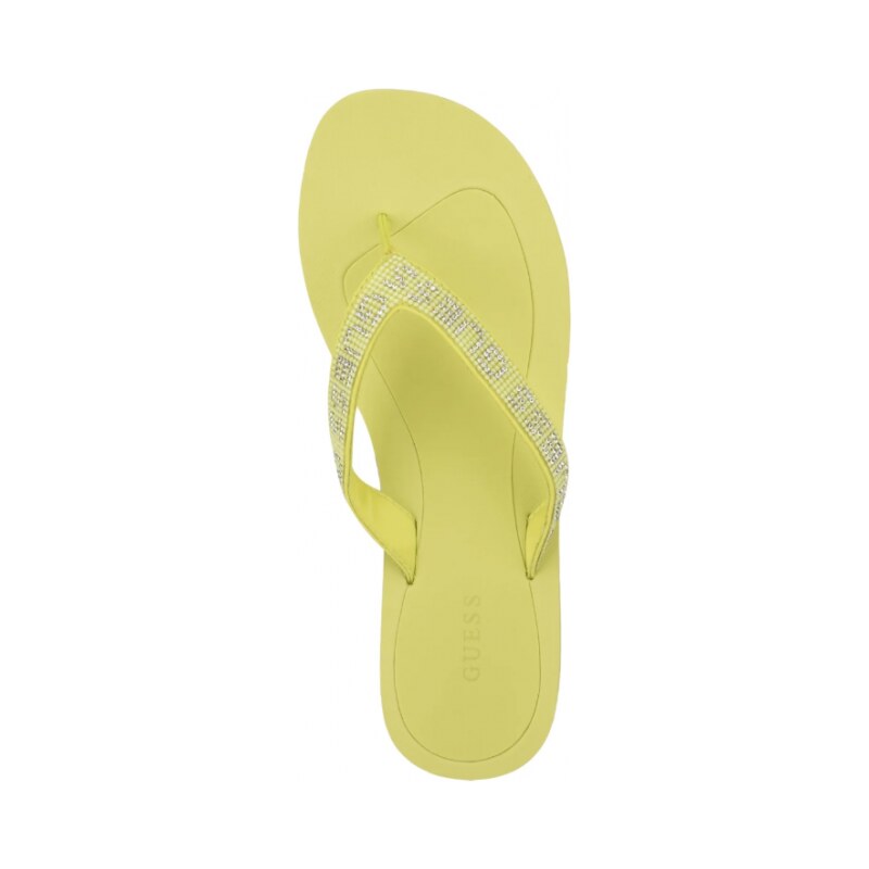 GUESS žabky Tajah Rhinestone Flip Flops yellow 40