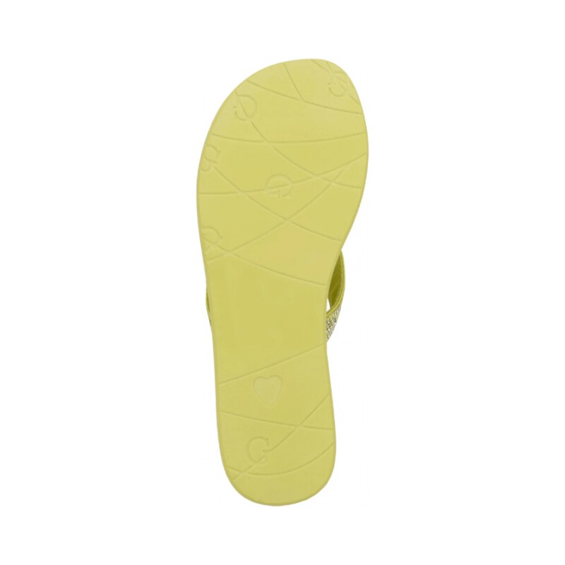 GUESS žabky Tajah Rhinestone Flip Flops yellow 40