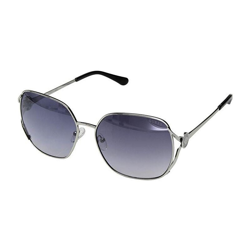 GUESS brýle Metal Logo Sunglasses černé Stříbrná