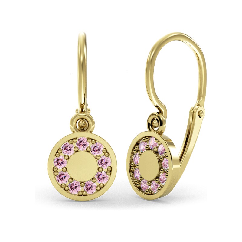 SOLUNA Nadčasové zlaté dětské náušnice kolečka CYRKULA s