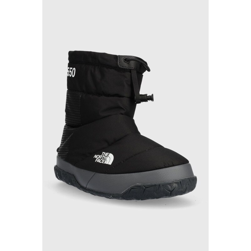 Sněhule The North Face Women S Nuptse Apres Bootie černá barva