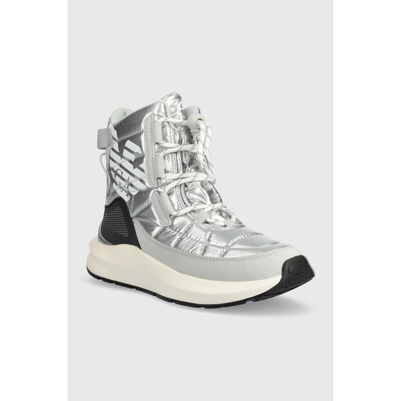 Sněhule EA7 Emporio Armani Snow Boot stříbrná barva