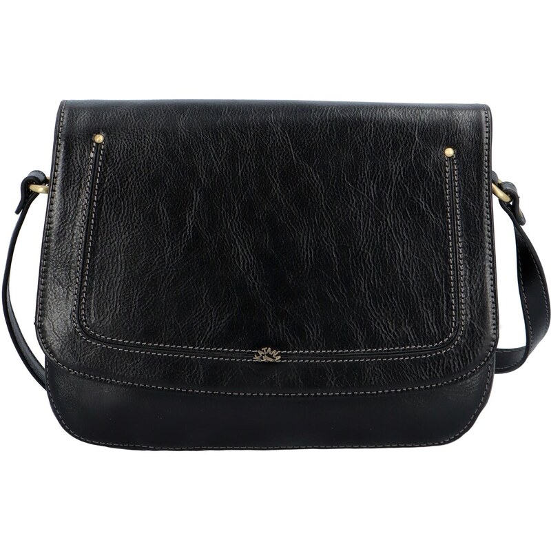 Dámská kožená crossbody kabelka černá - Katana Versa černá