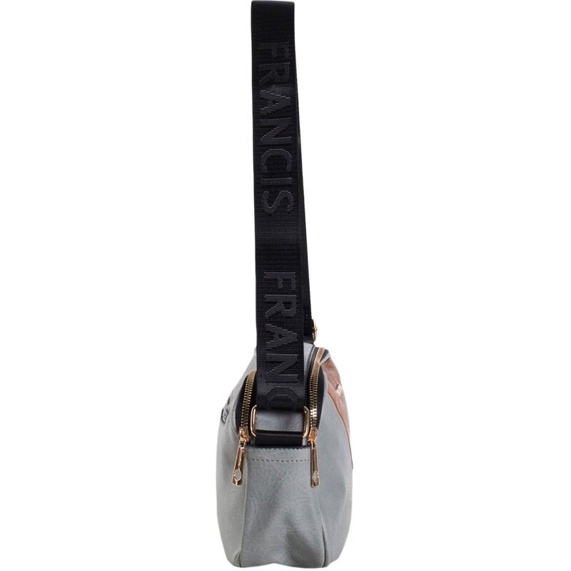 BASIC ŠEDÁ DVOUKOMOROVÁ CROSSBODY KABELKA --GREY