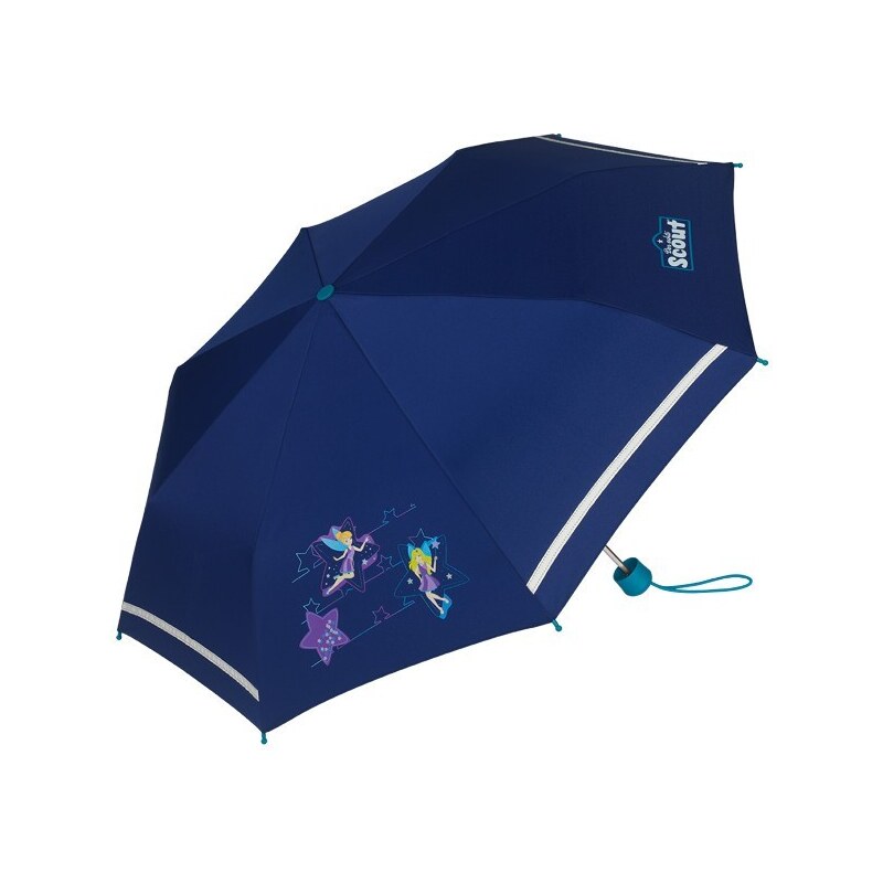 happy rain Dívčí skládací deštník Scout - Blue Star