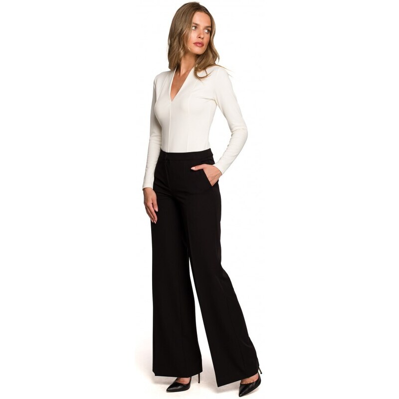 STYLOVE S311 Široké kalhoty - černé
