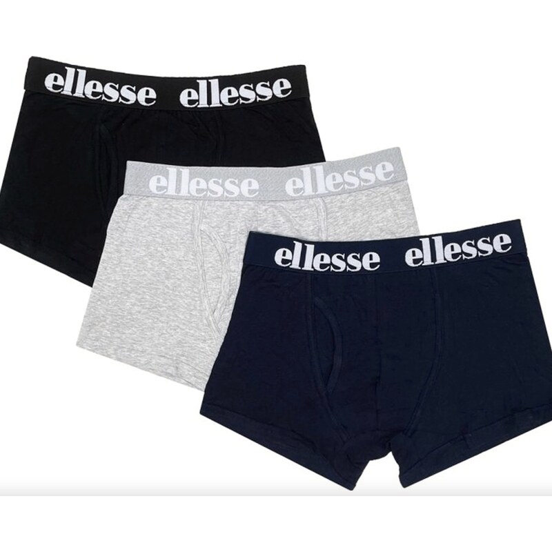 ellesse HALI 3PK Black/Grey/Navy