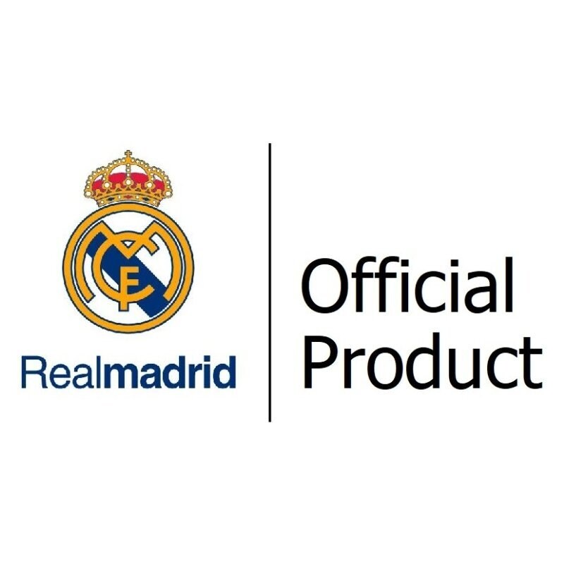 Halantex Kulatý fotbalový polštářek FC Real Madrid - RMCF - motiv Jedna barva, jeden klub! - průměr 35 cm