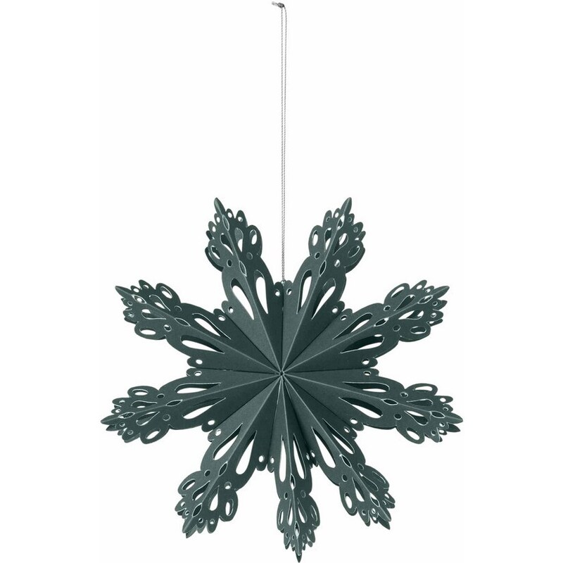 Závěsná vánoční dekorace průměr 15 cm Broste SNOWFLAKE-S - zelená