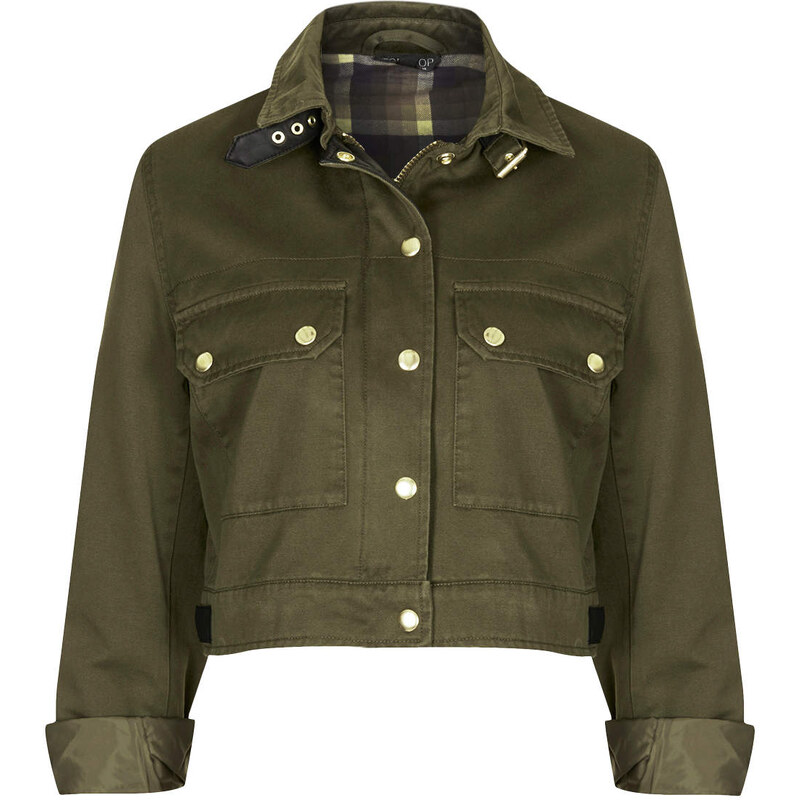 Topshop Cropped Military Jacket