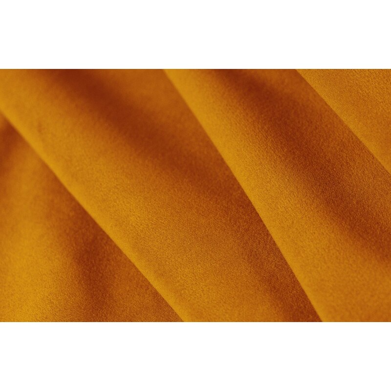 Žlutá sametová rohová pohovka MICADONI Ruby II. 273 cm, levá