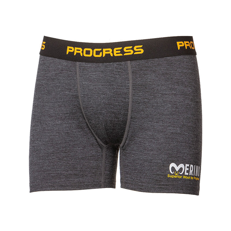 Pánské merino boxerky PROGRESS Mw Skn šedý melír 74731273