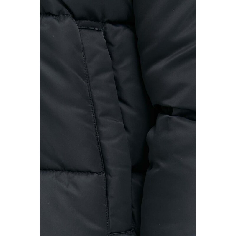 Bunda Abercrombie & Fitch pánská, černá barva, zimní