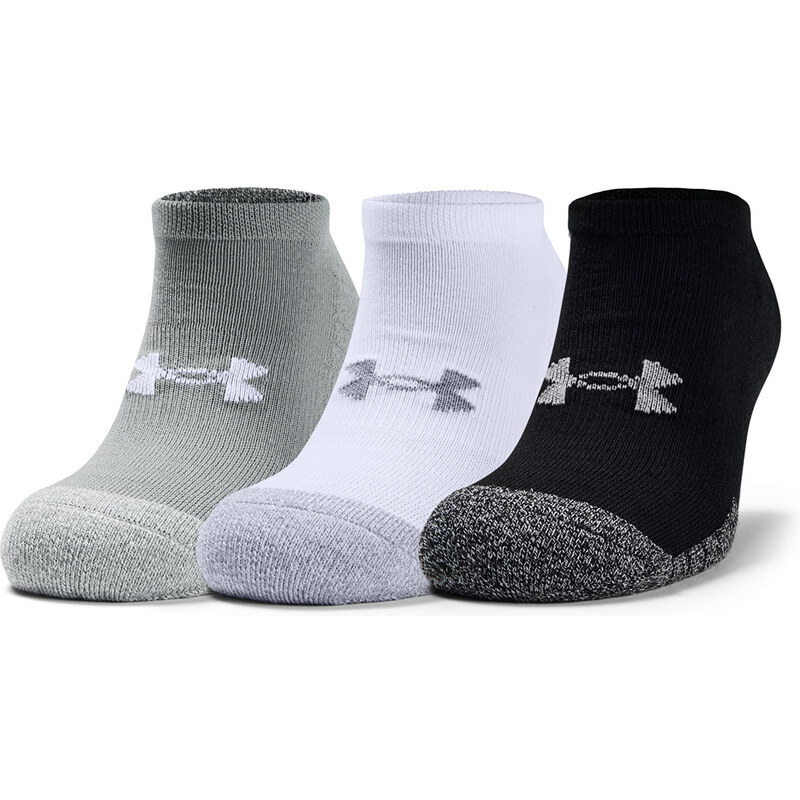 Pánské ponožky Under Armour Heatgear No Show 3-Pack Socks Gray