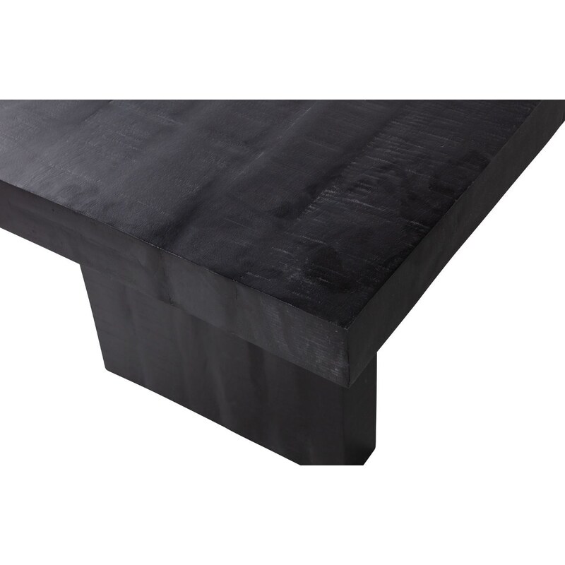 Hoorns Černý masivní mangový jídelní stůl Kalbon 220 x 90 cm
