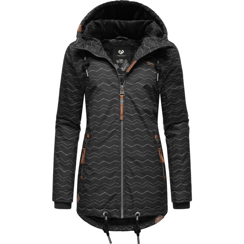 Ragwear Zimní bunda Zuzka bronzová / černá