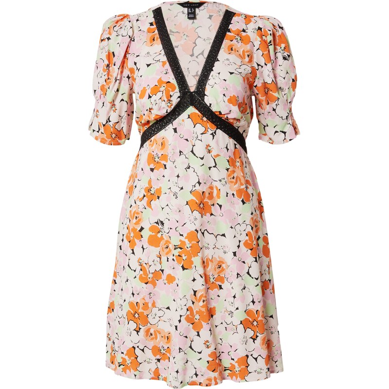 NEW LOOK Šaty JOSIE mátová / oranžová / růžová / černá