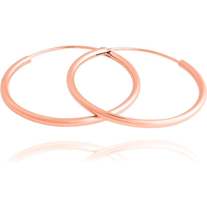 JVD Dámské stříbrné rosegold náušnice - kruhy SVLE0208XD5RO20