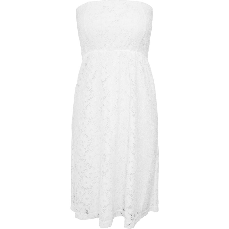UC Ladies Dámské krajkové šaty bílé