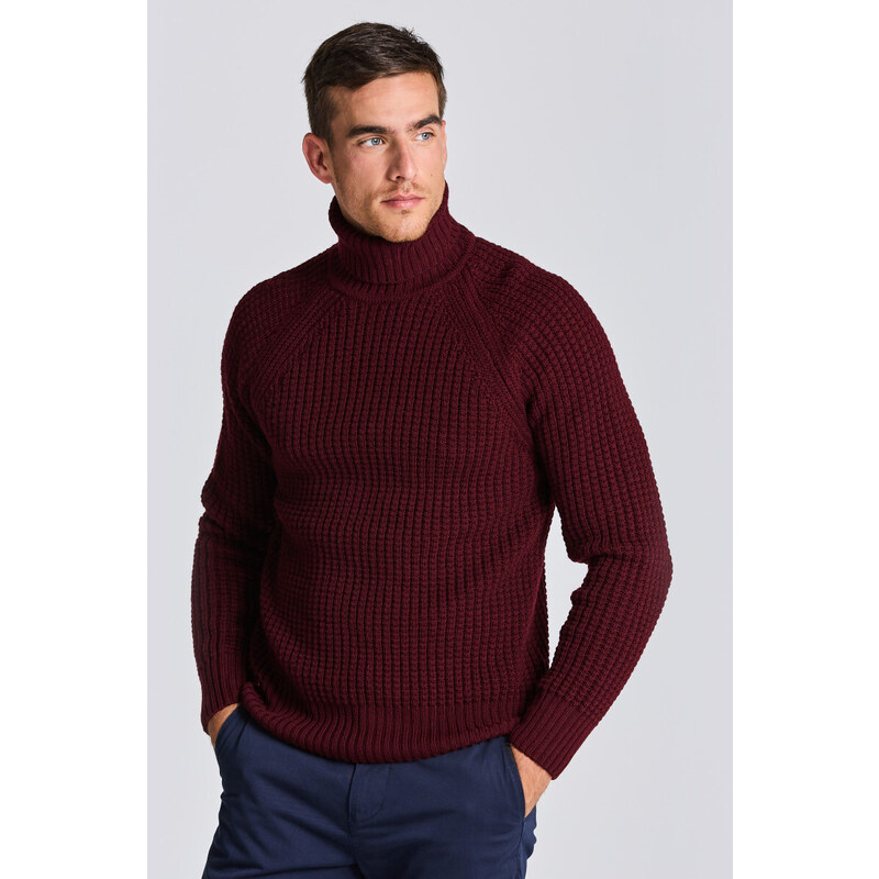 ROLÁK GANT D2. TEXTURED ROLL NECK červená M