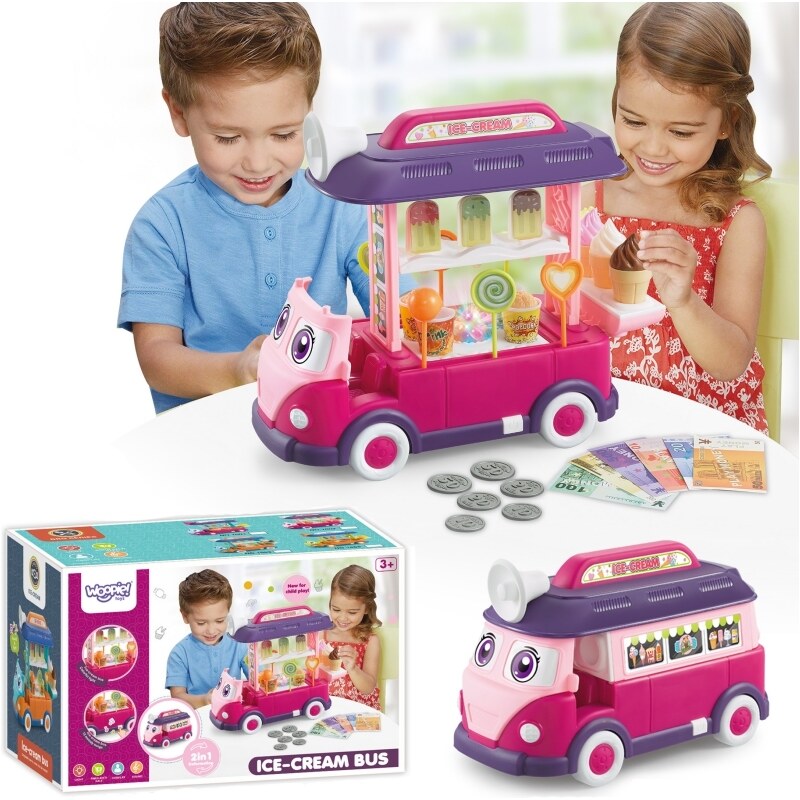 WOOPIE TOYS WOOPIE DĚTSKÝ AUTOBUS A PRODEJNA ZMRZLINY 2V1