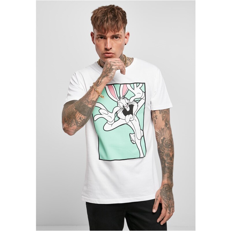Merchcode Bílé tričko Looney Tunes Bugs Bunny Funny Face