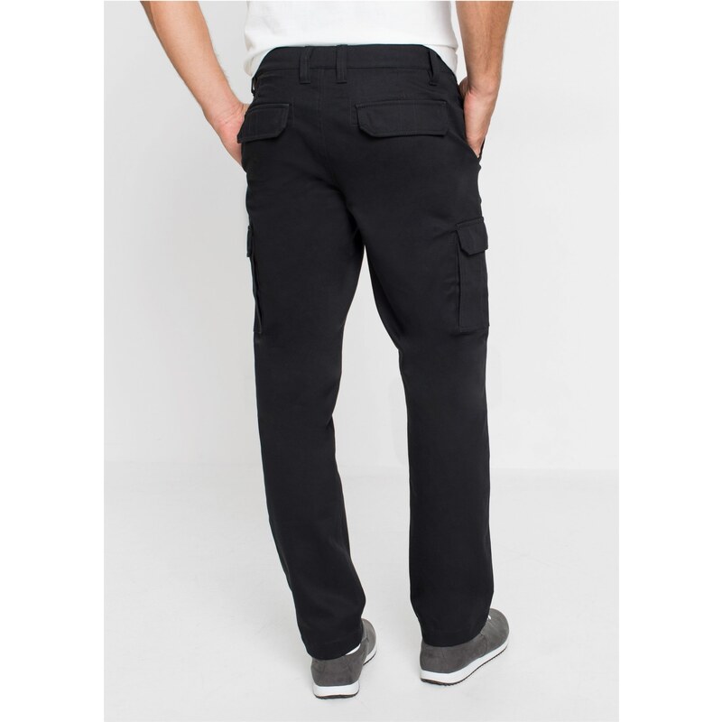 bonprix Termo Cargo-kalhoty Regular Fit, Straight Černá