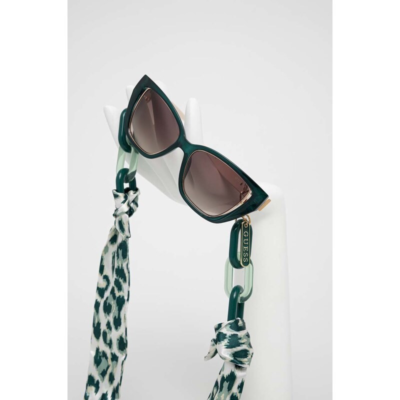 Sluneční brýle Guess dámské, zelená barva, GU7816_5496F