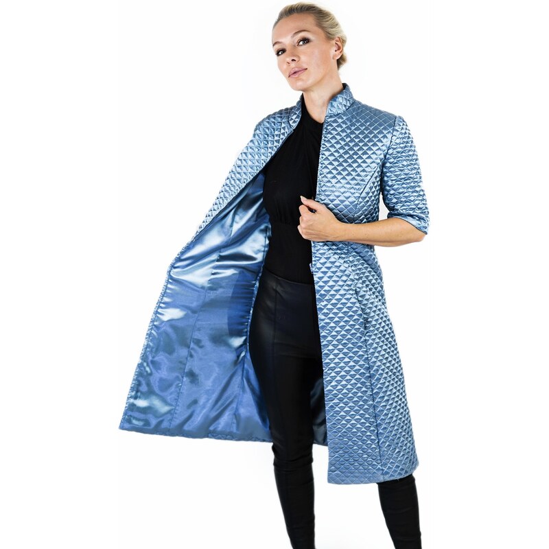Prošívaný kabát světlemodrý | Fancy Light Blue Coat