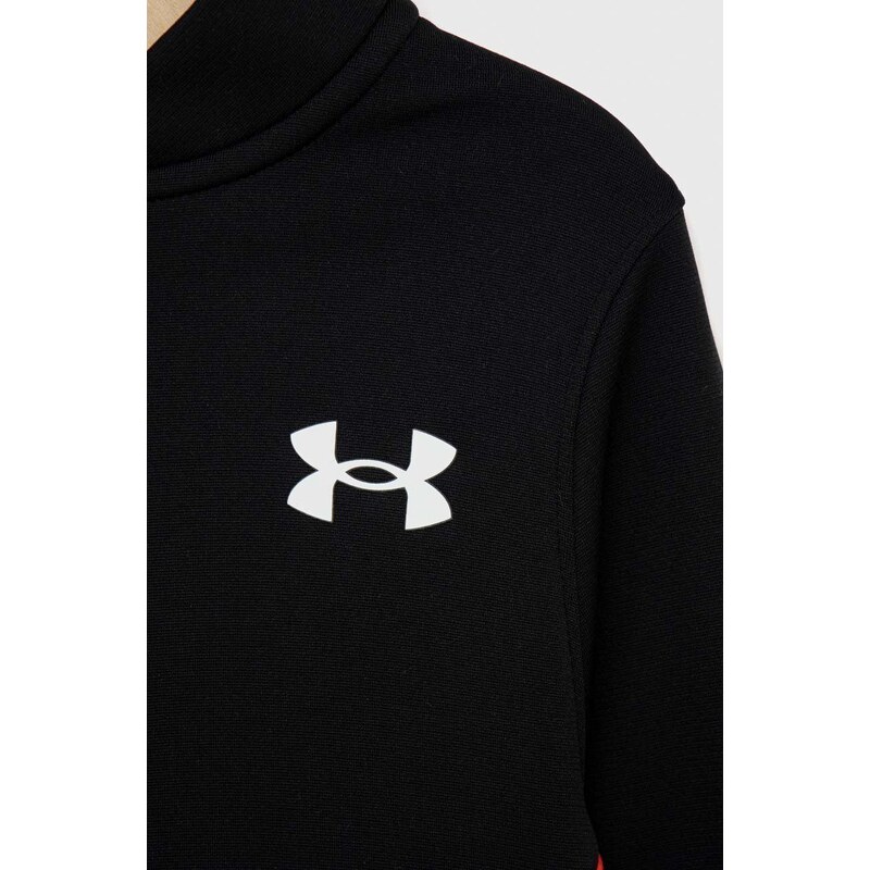 Dětská mikina Under Armour černá barva, hladká