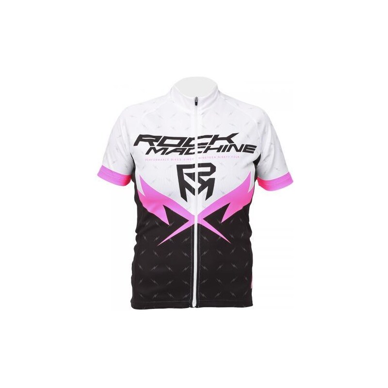 Rock Machine RM cyklistický dres flash dámský, černo-bílý 112726471