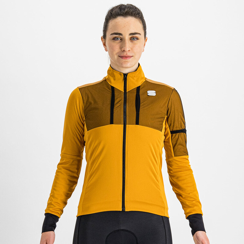 Sportful SUPERGIARA cyklistická bunda, dámská, zlatá