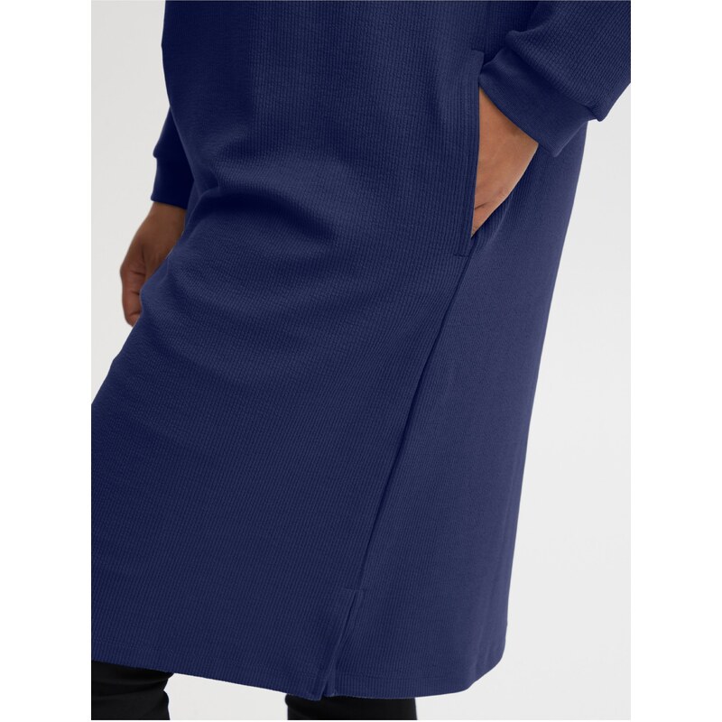 Tmavě modré mikinové šaty s kapucí Fransa - Dámské