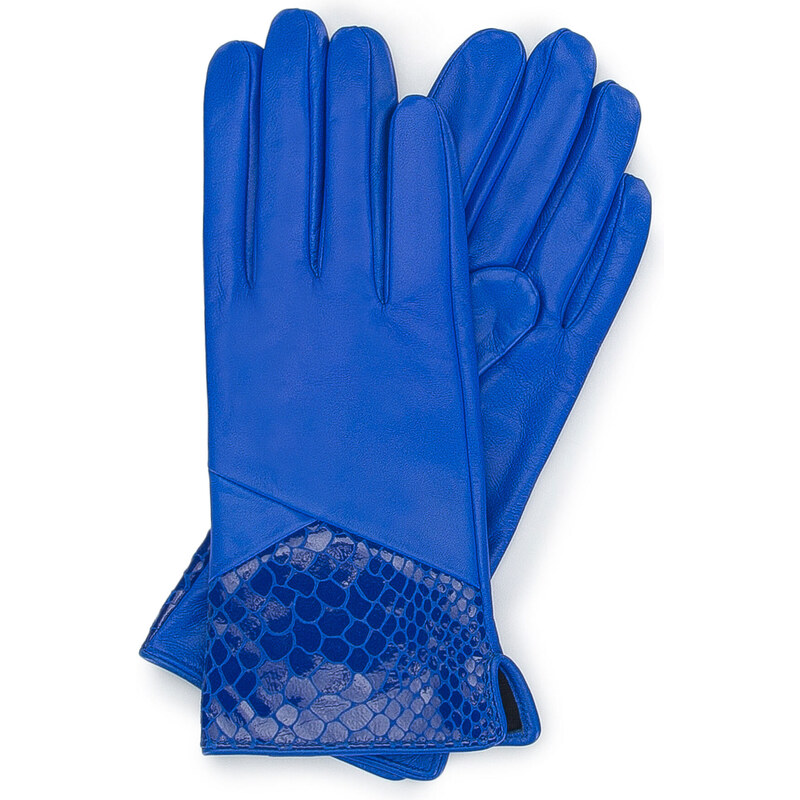 Dámské rukavice Wittchen, modrá, přírodní kůže