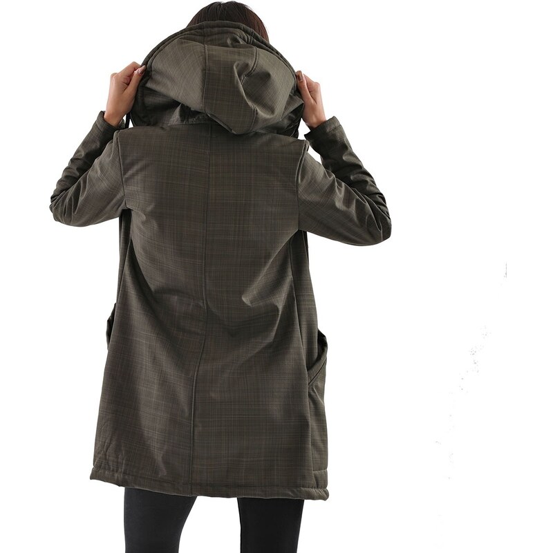Dámský Kabát s kapucí Barrsa Beran khaki